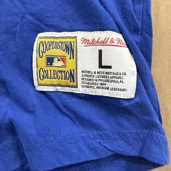 Atlanta Braves Mitchell Ness Cooperstown 3/4 Sleeve Henley Shirt Large - Picture 3 of 8